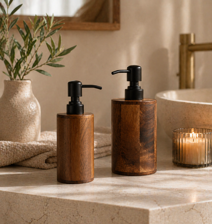 LUSÉVA Walnut Soap Dispenser