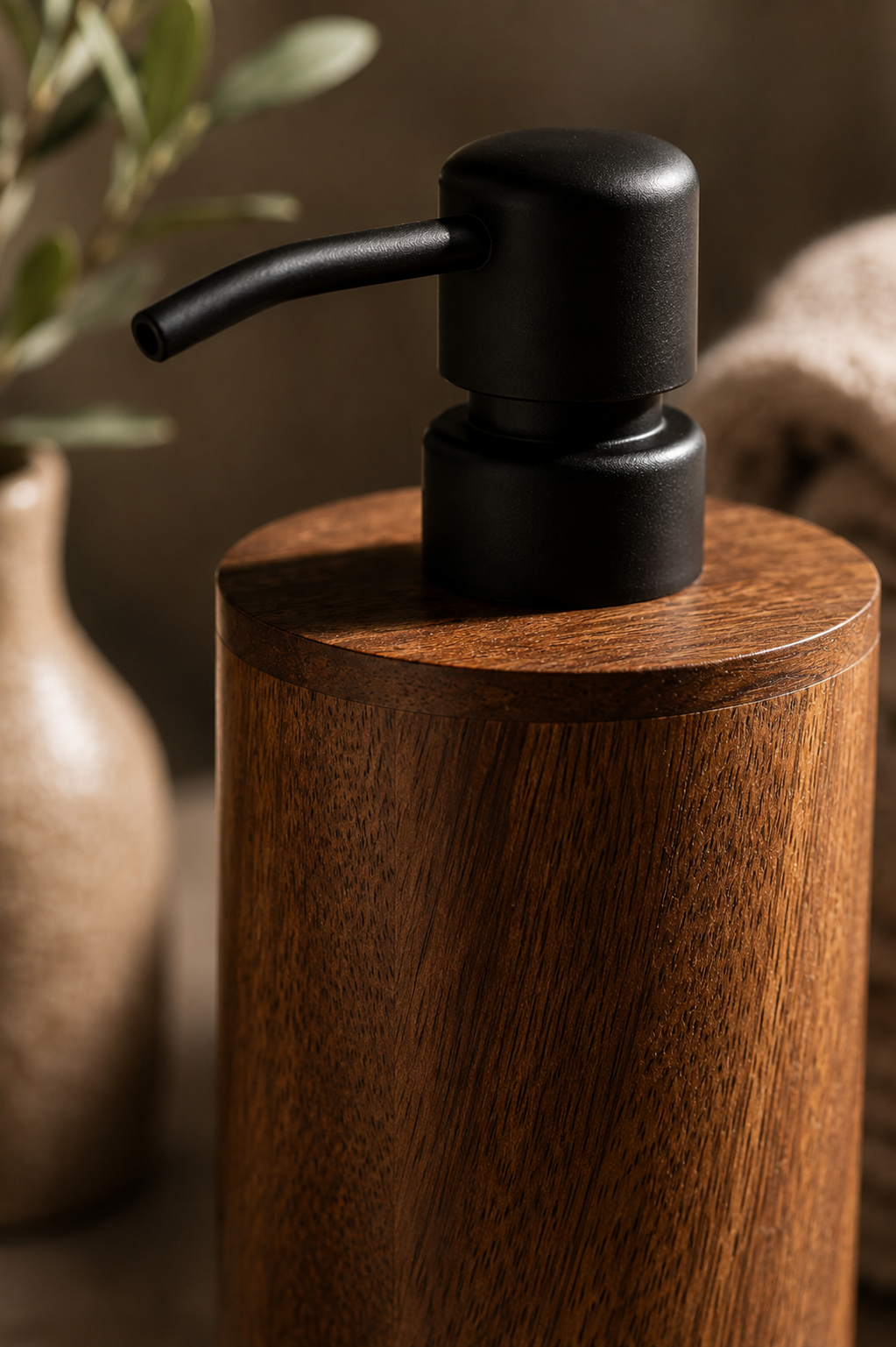 LUSÉVA Walnut Soap Dispenser