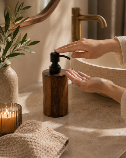 LUSÉVA Walnut Soap Dispenser