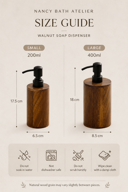 LUSÉVA Walnut Soap Dispenser