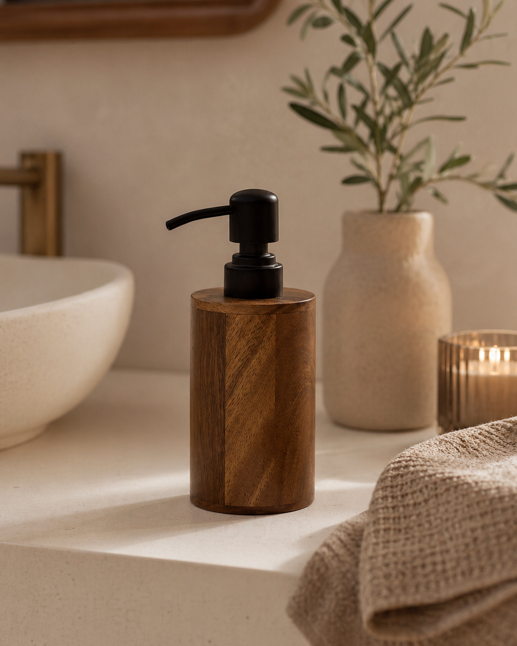LUSÉVA Walnut Soap Dispenser